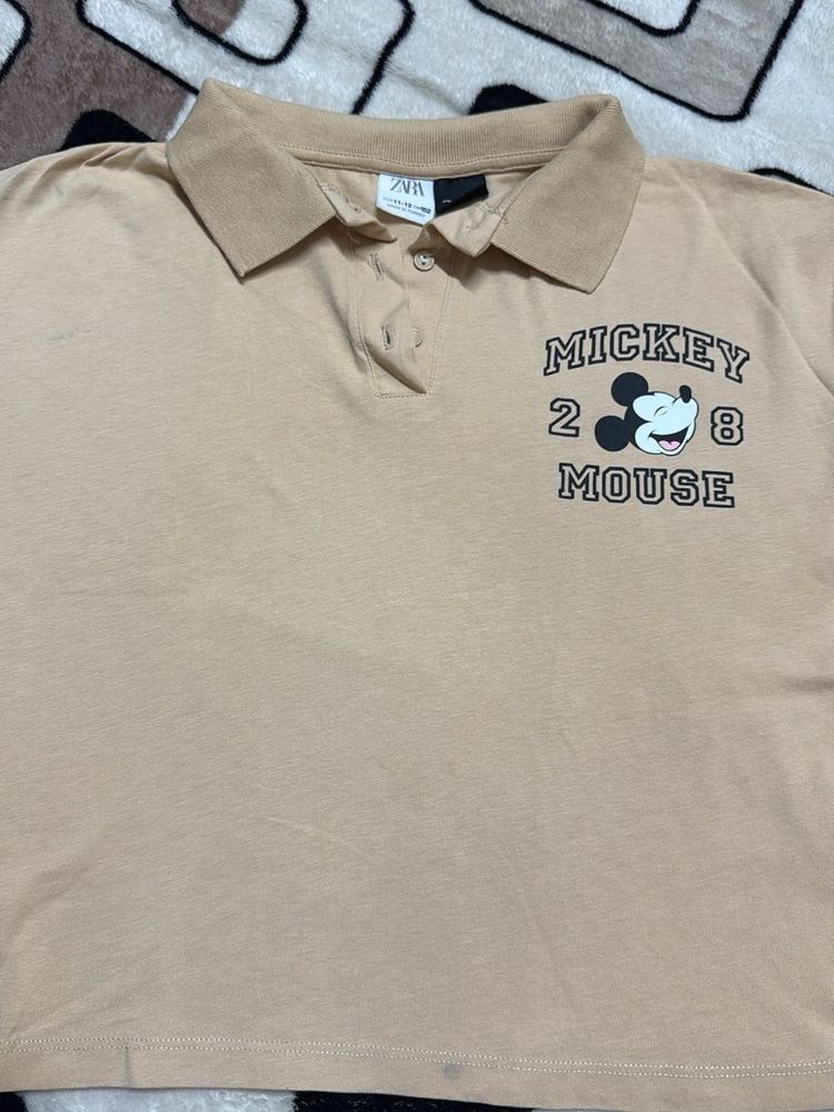 Zara Mickey Mouse Polo Shirt