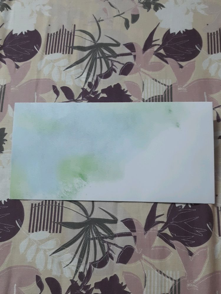 Minimalistic Printed Envelopes, Green &amp; Blue, With Adhesive