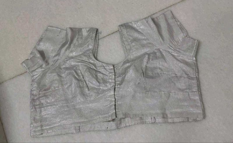 Shimmering Silver Blouse