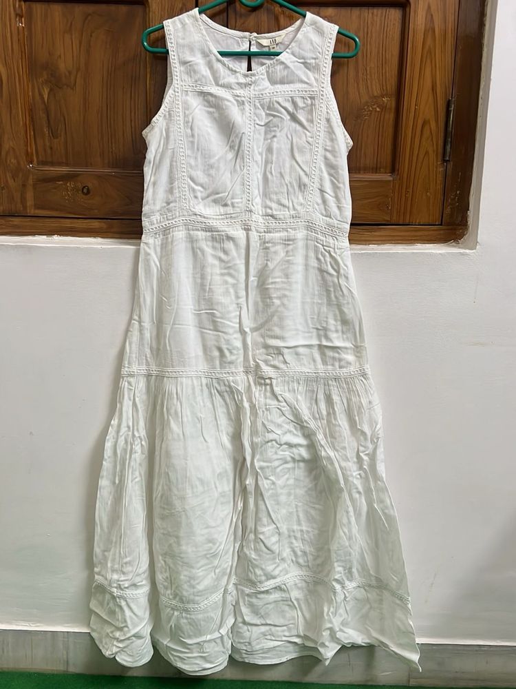White Sleeveless Maxi and midi Dress
