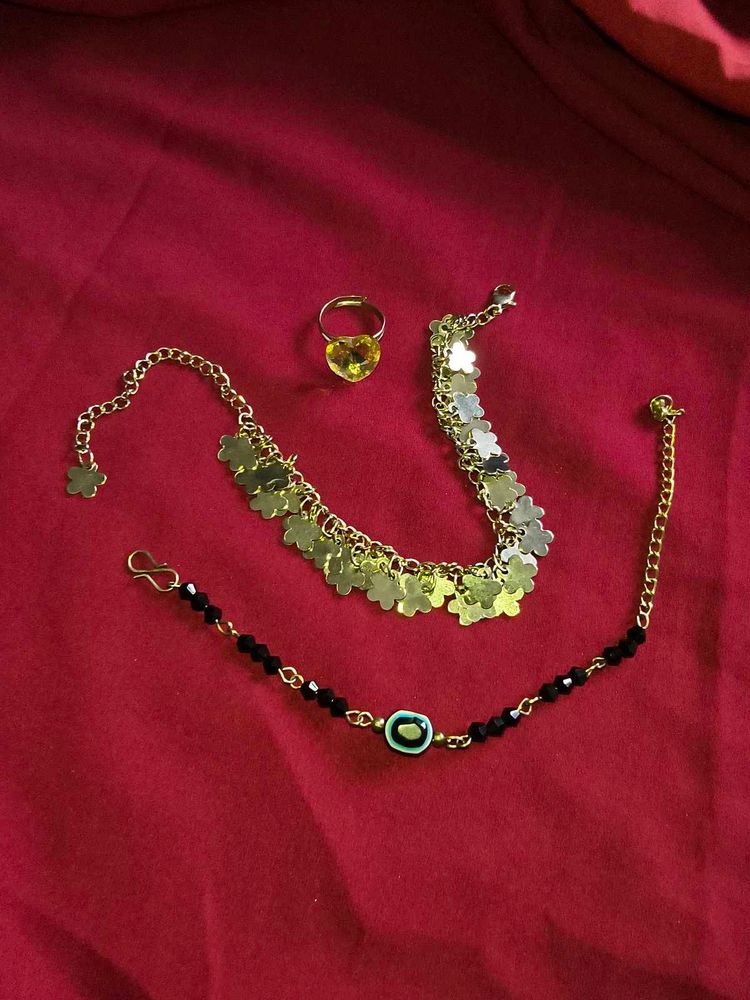 Charming Clover and evil eye Anklet/Bracelet