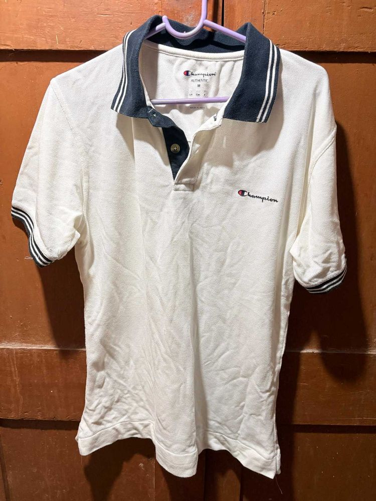 Champion White Polo T-Shirt