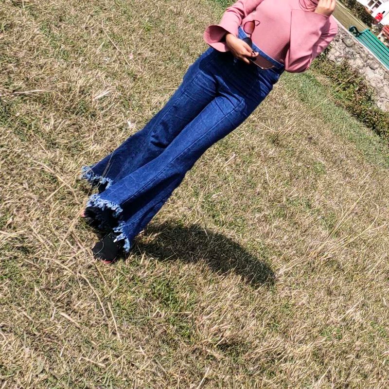 Blue Denim Bell Bottom Jeans