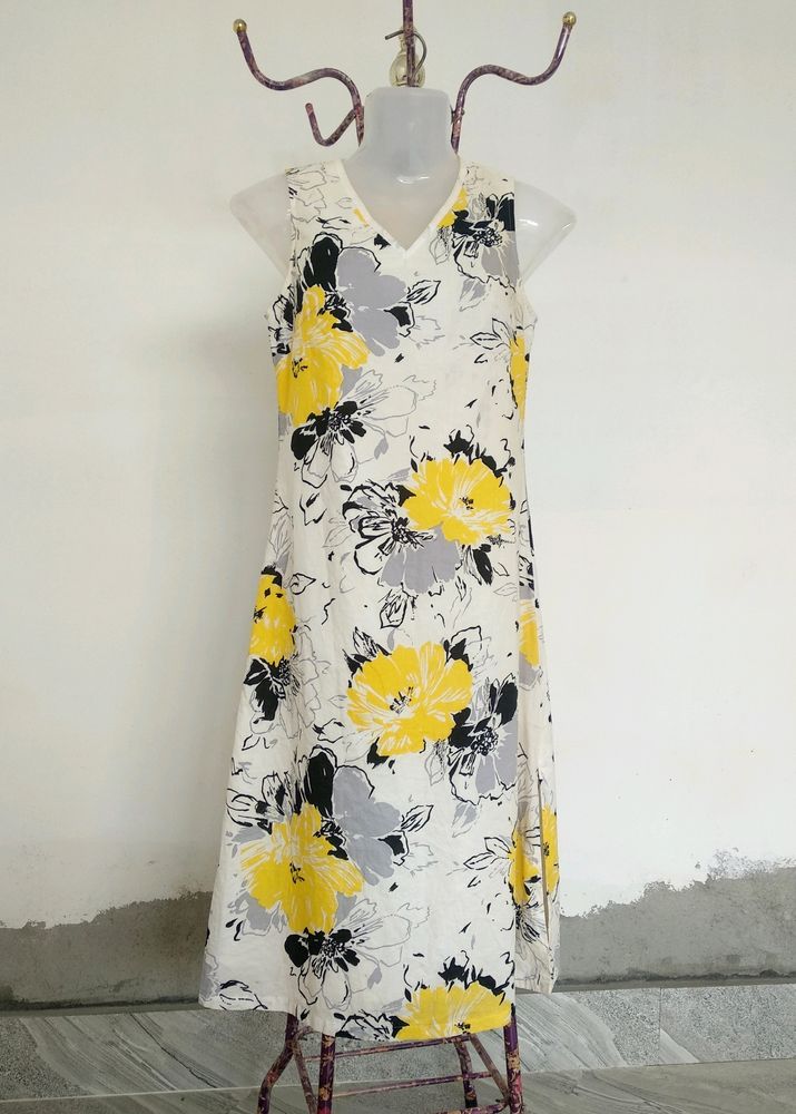 Vintage Floral Midi Dress