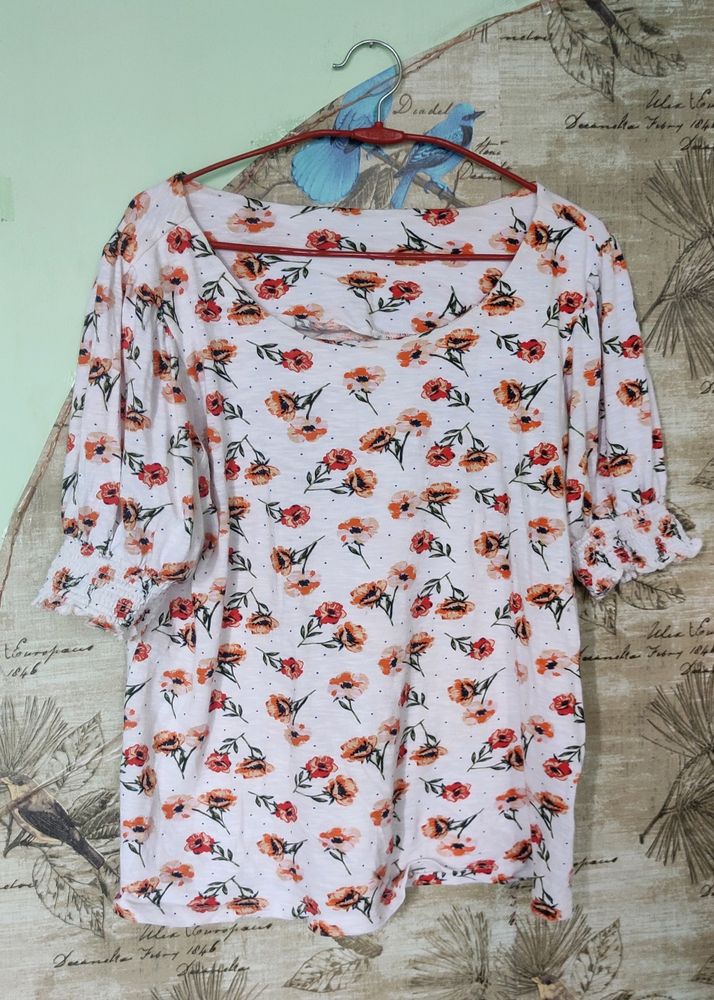Ajio Top, Has Elastic On Arm, Elbow Sleeves