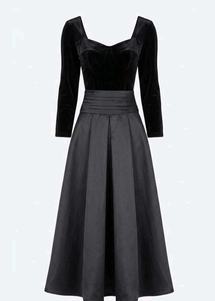 Vintage 90s black grey elegant dress 🤍