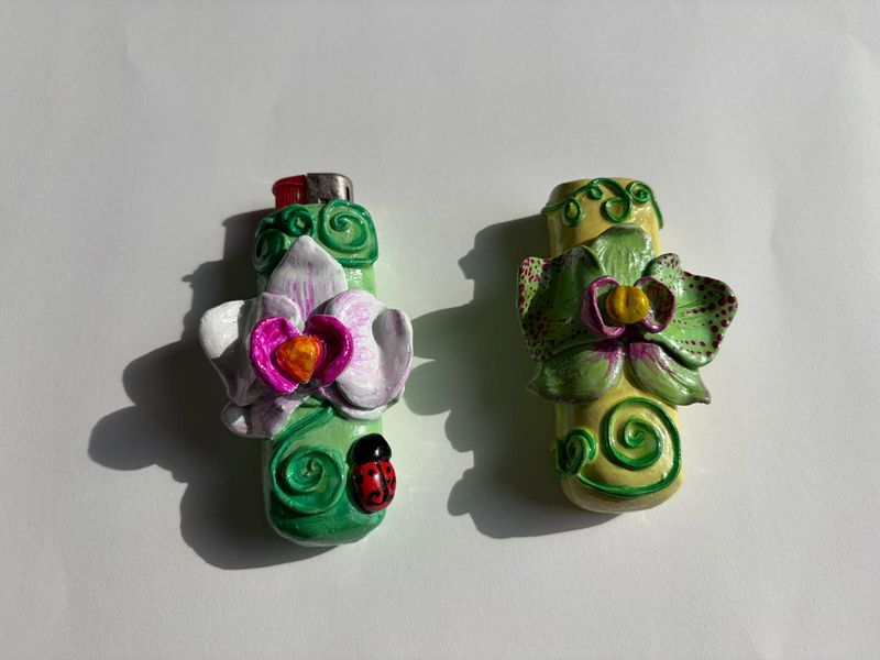 Handmade Floral Lighter Covers