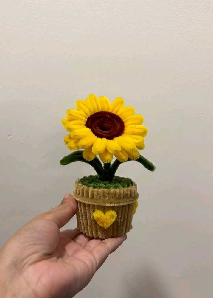 Cute Potted Sunflower Decoration