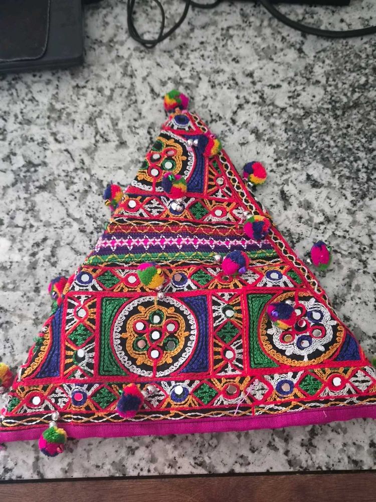 Vibrant Embroidered Tribal  Cap
