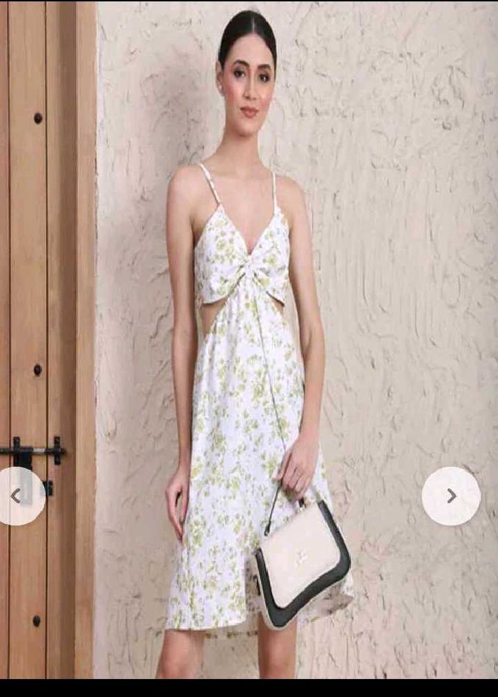 Floral Print Cut-out Mini Dress size  82 cm xs
