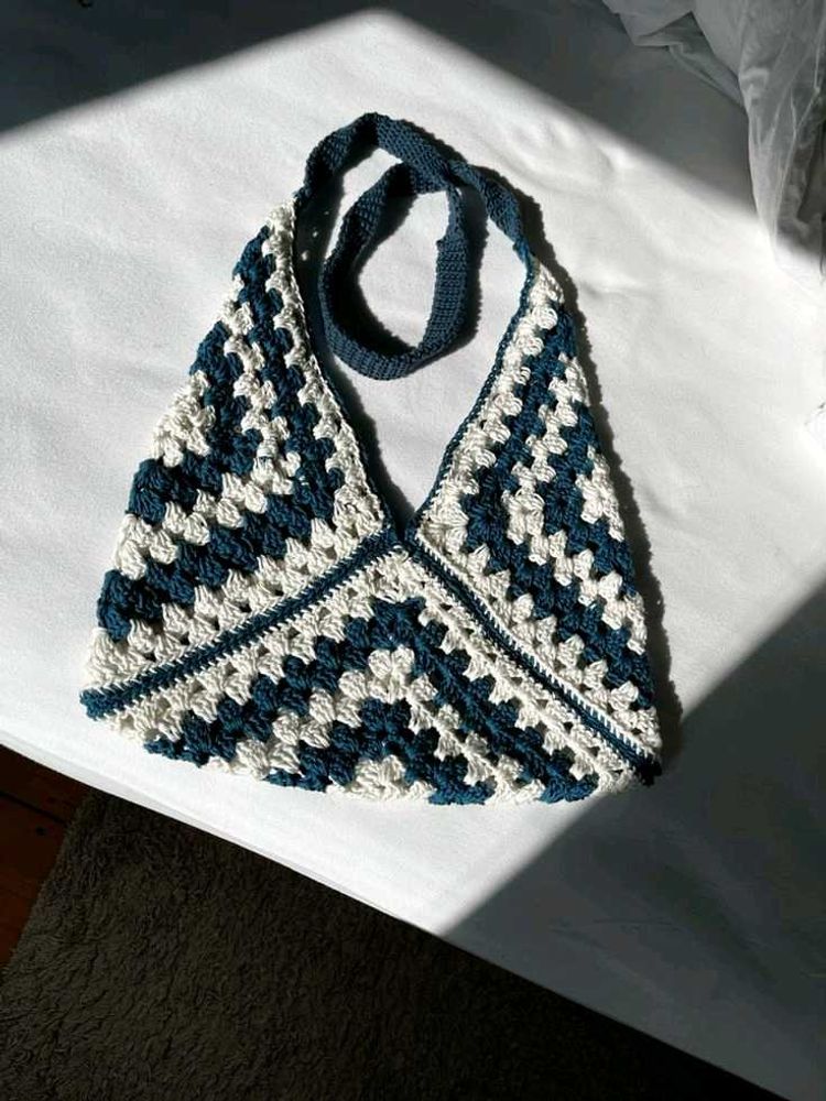 Handmade Crochet Granny Square Tote