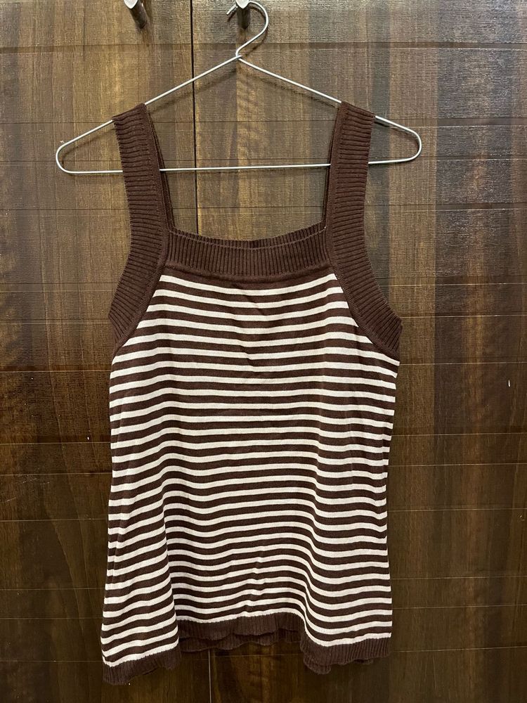 Striped Knit Tank Top for fall