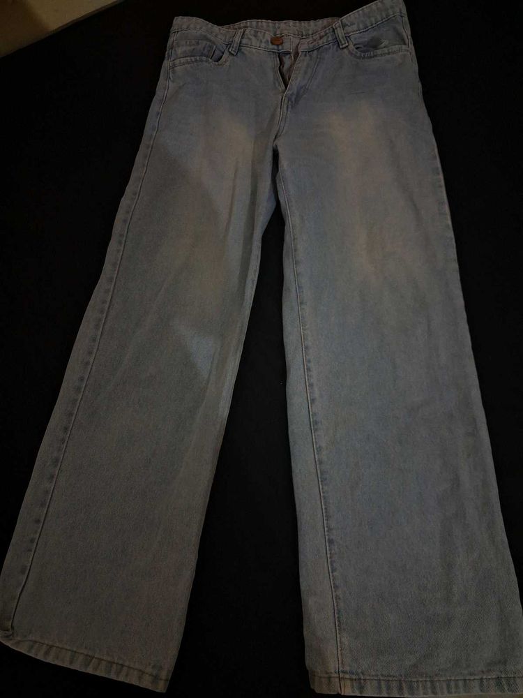Y2k baggy Light Wash Wide Leg Jeans