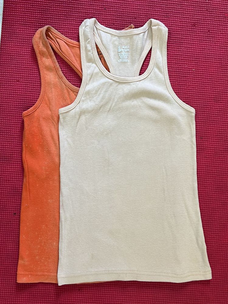Orange And Cream Racerback Top Combo