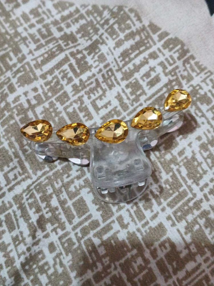Sparkly Gold Hair Claw Clip