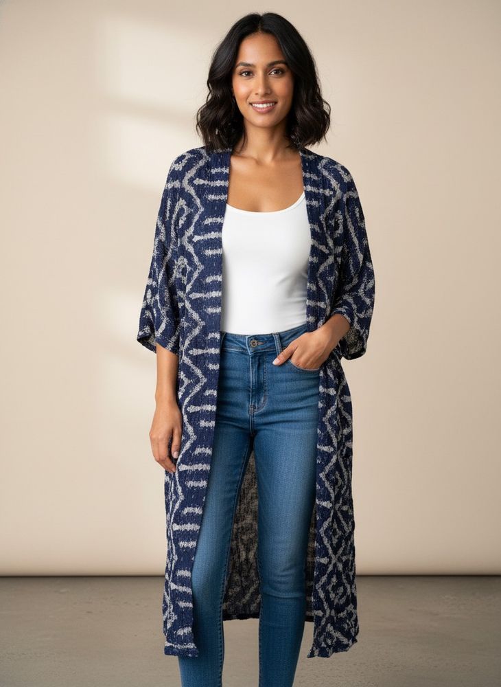 PINWHEEL Navy &amp; White Geometric