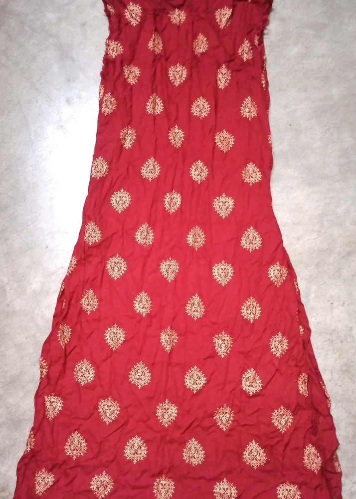 Elegant Red Embroidered kurti