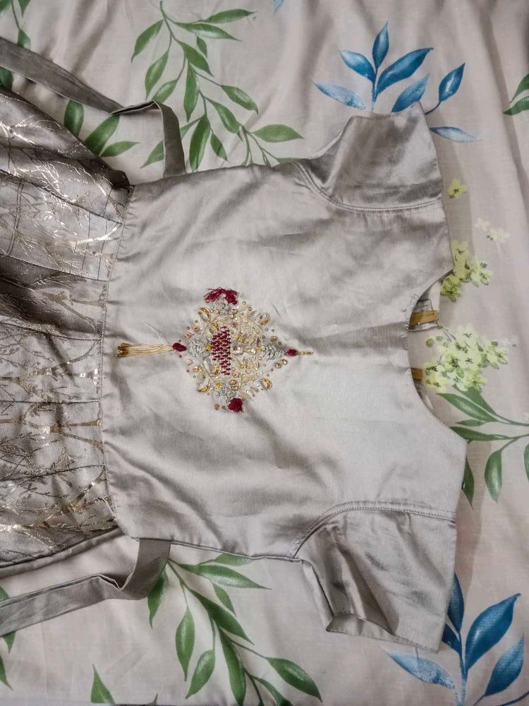 Elegant Girls' Embellished Dress