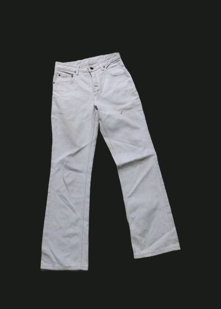 Original Important Lee Flared Jeans White