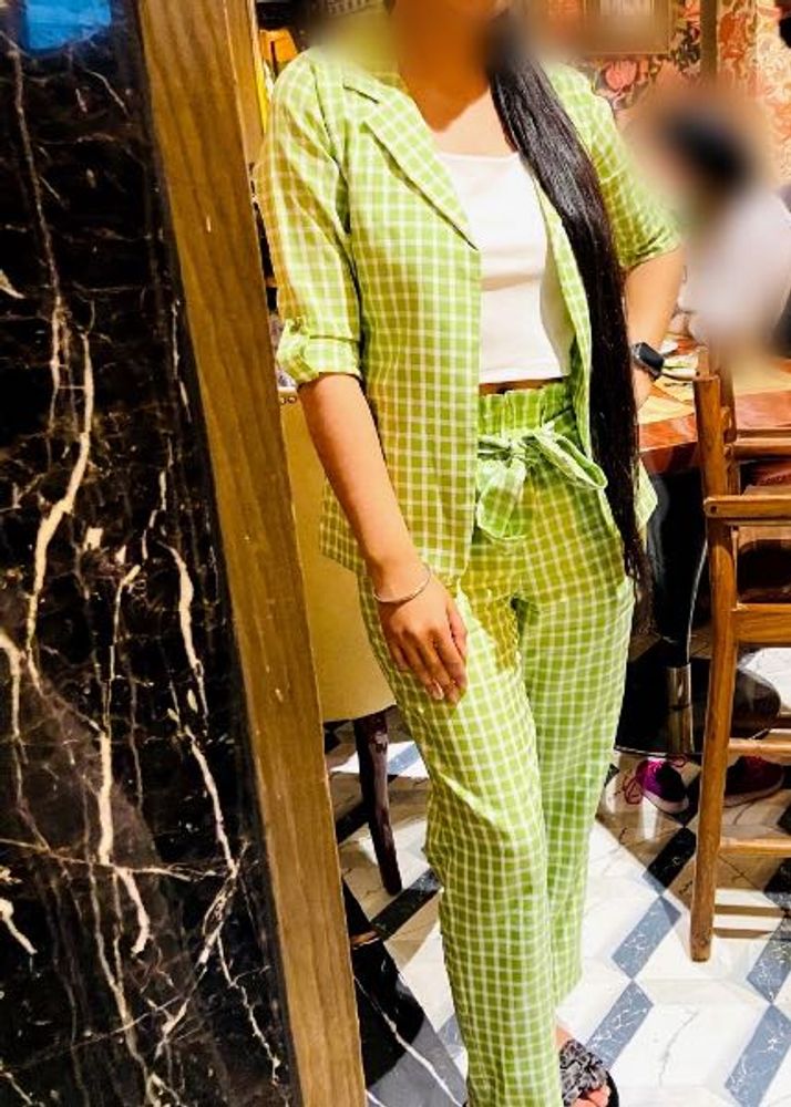 Green Checkered co-ord set