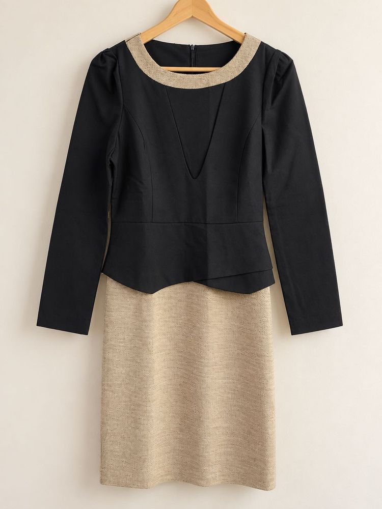 Chic Black &amp; Beige mini  Dress