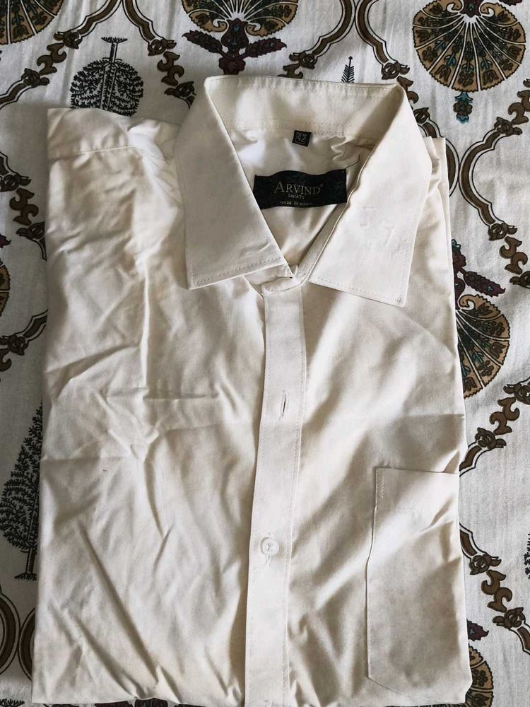 Arvind Off-White Formal Shirt