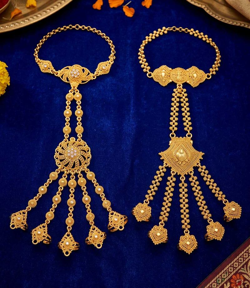 Exquisite Gold Hand Harnesses