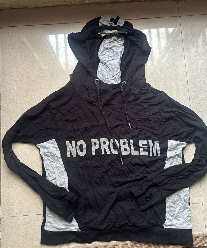 WESTSIDE Black Hoodie with "No Problem" Print