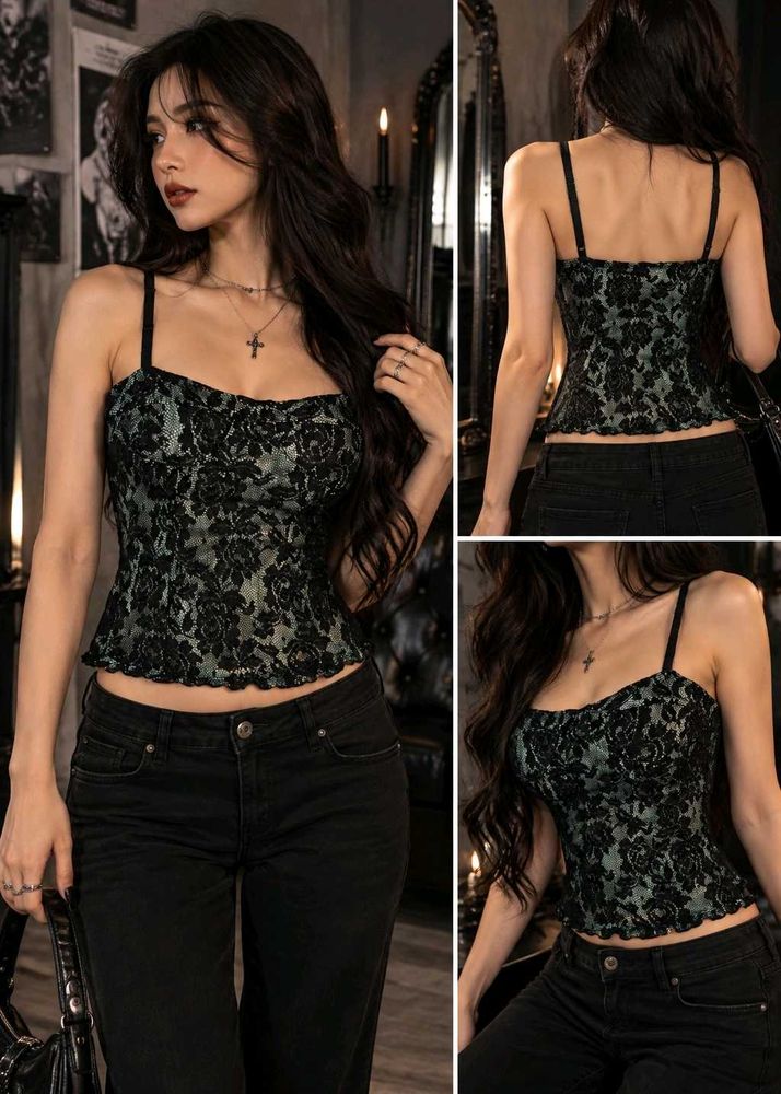 Gothic Lace Camisole Top