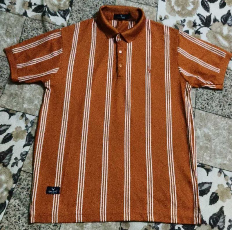 Men's Striped Polo Shirt