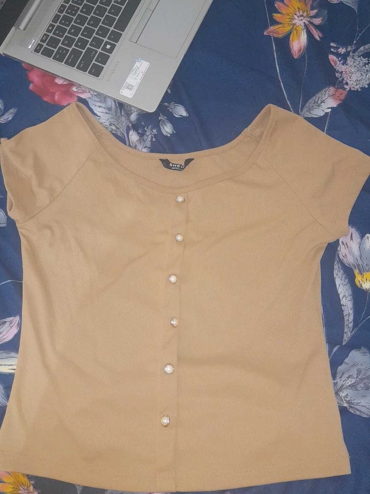 Stylish Button-Up Short Sleeve Top