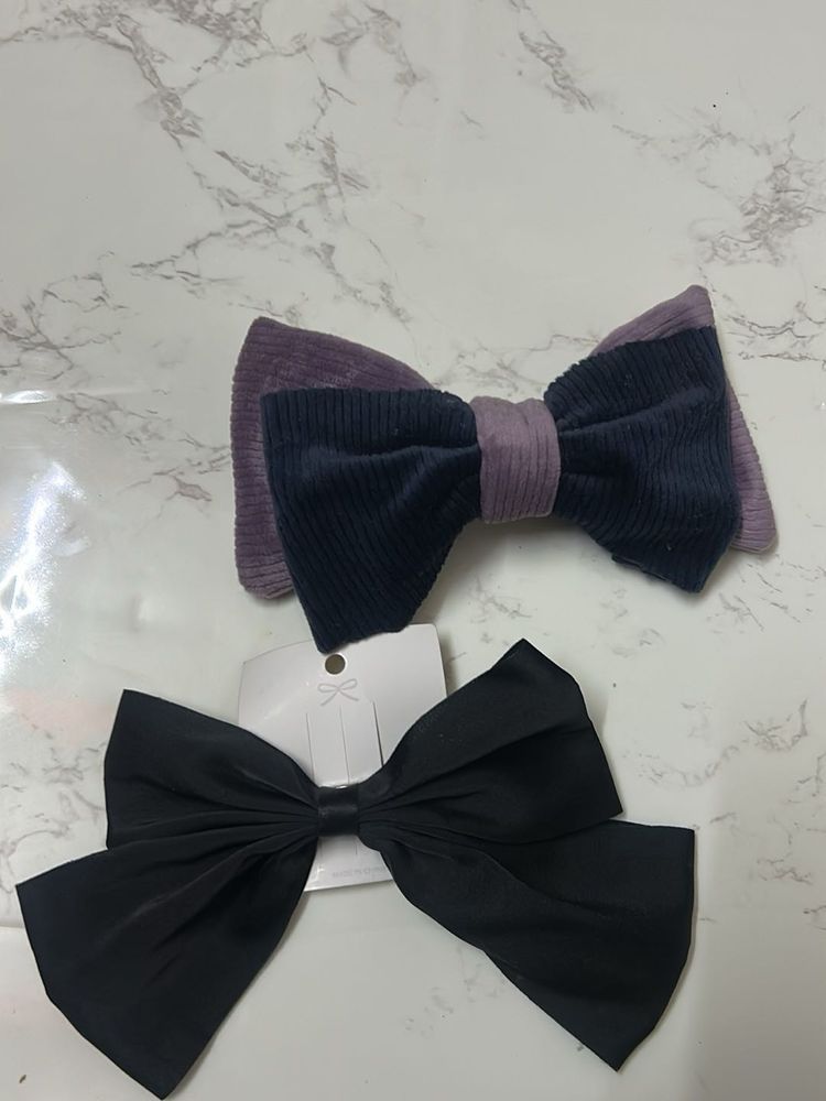 Set of 2 Large Bow Hair Clips