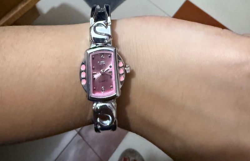 Cute Pink Dial Watch