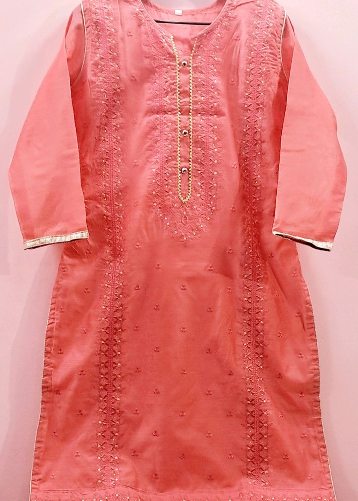 Gajari Color Beautiful Suit Set With Lining