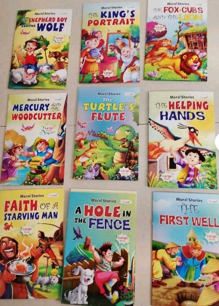 Set of 9 Moral Stories Books for Kids