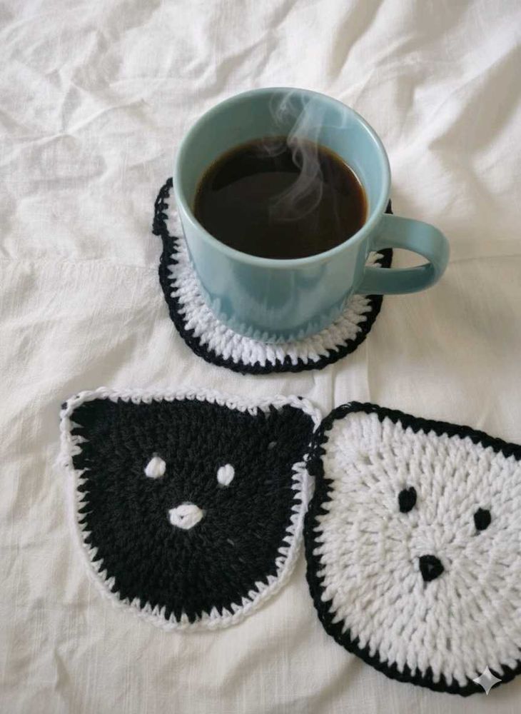 Crochet Bear Coasters