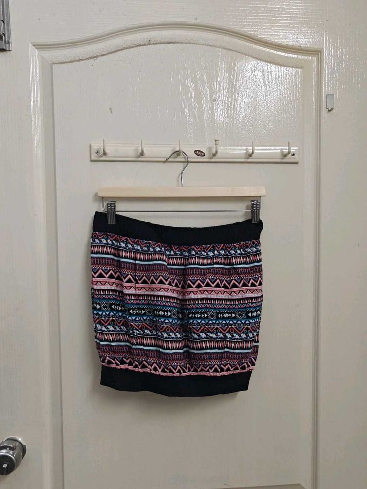 Splash Boho Pattern Mini Skirt