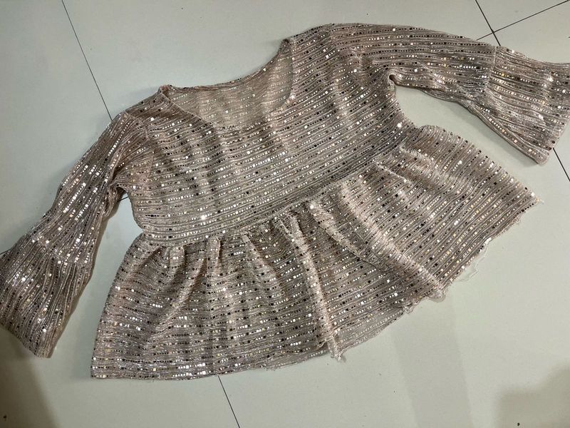 Sparkly Bell Sleeve Top