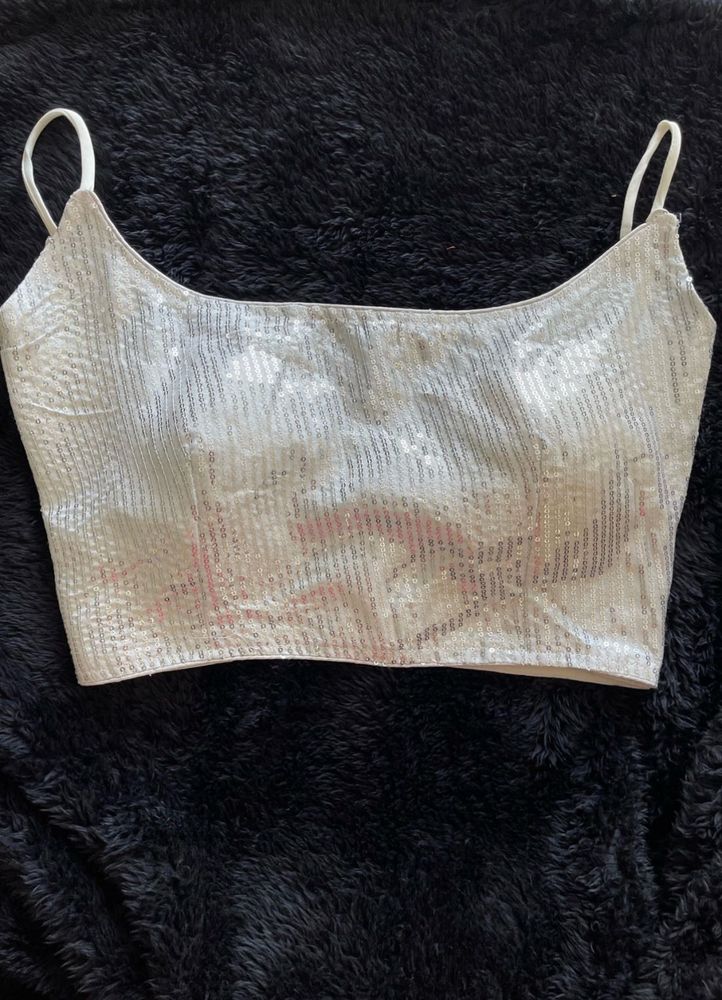 Silver Sequin Blouse