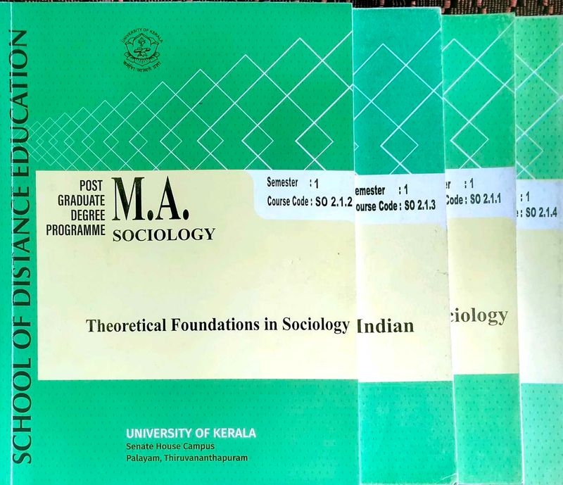 MA Sociology textbooks and question papers