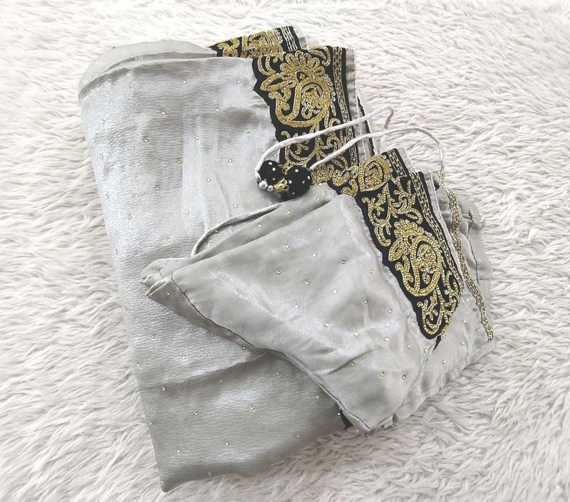 Silver With Black Saree (Women's)
