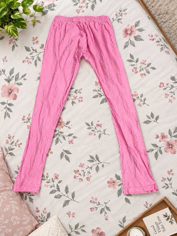 Vibrant Pink Crinkled Palazzo Pants