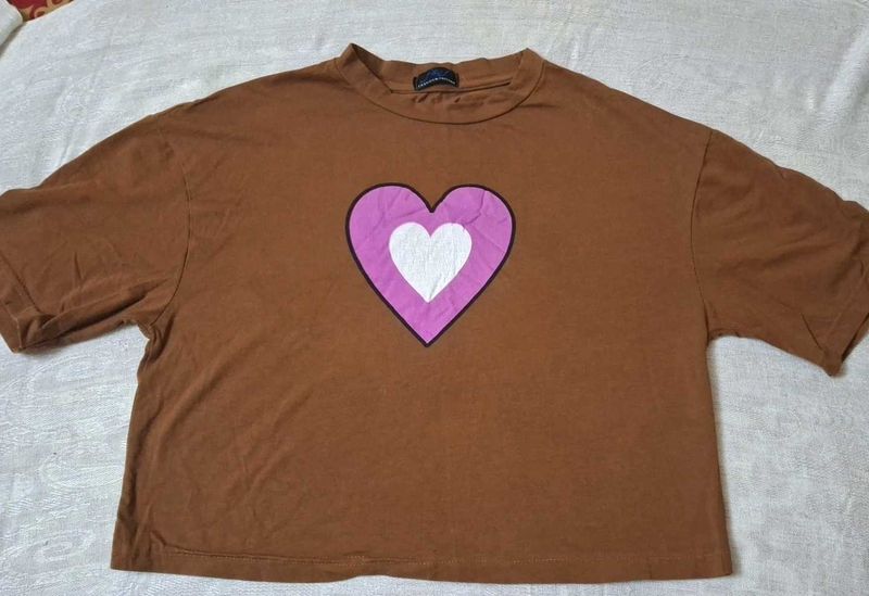 Crop Oversized Tshirt For Girls
