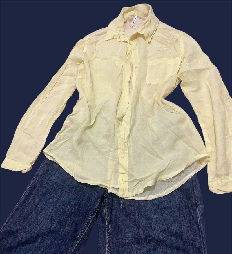 Butter yellow cotton flannel
