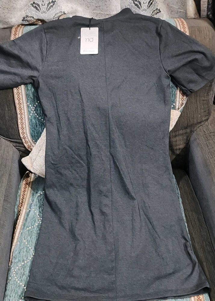 Simple Grey T-Shirt Dress