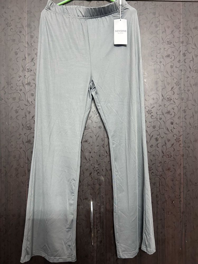 Comfortable Grey Wide-Leg Lounge Pants