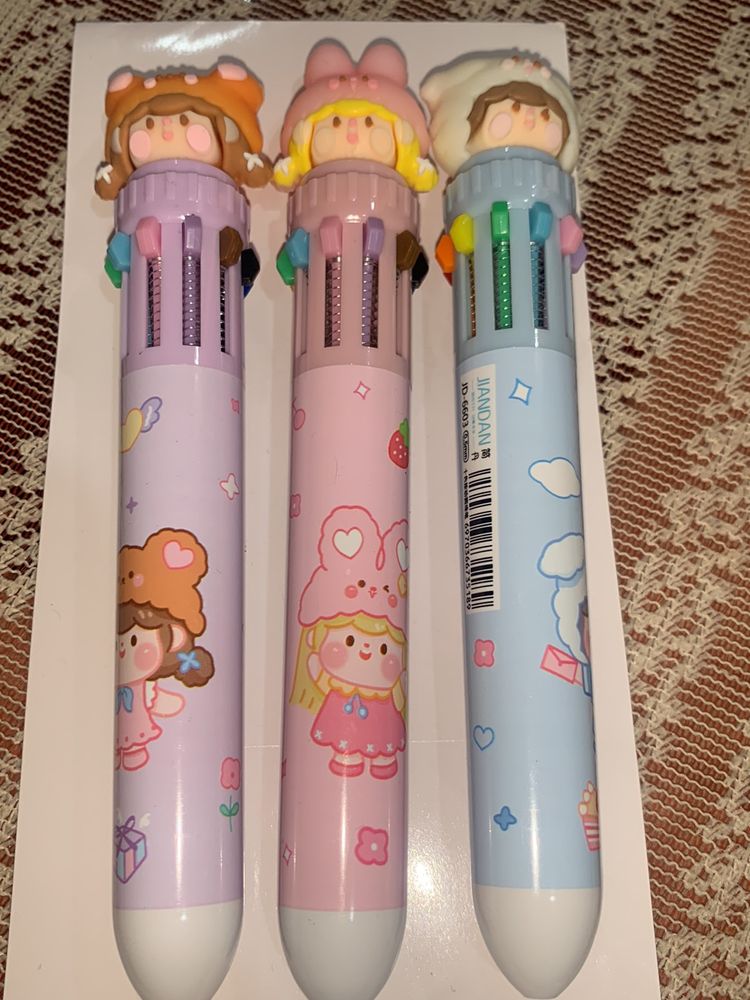 Multi Color 10 Different Color Pens For Girls Kids and Student Age Group 6-15 Years