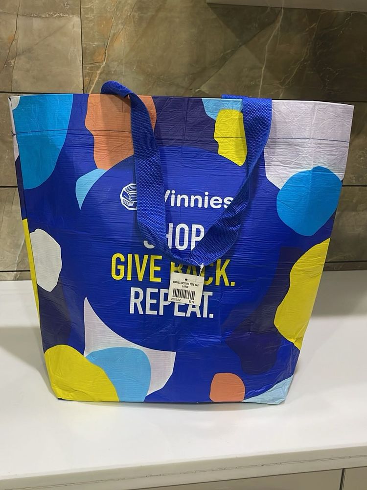 Vinnies Reusable Shopping Tote Bag
