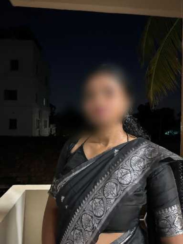 Black Saree with Silver Border