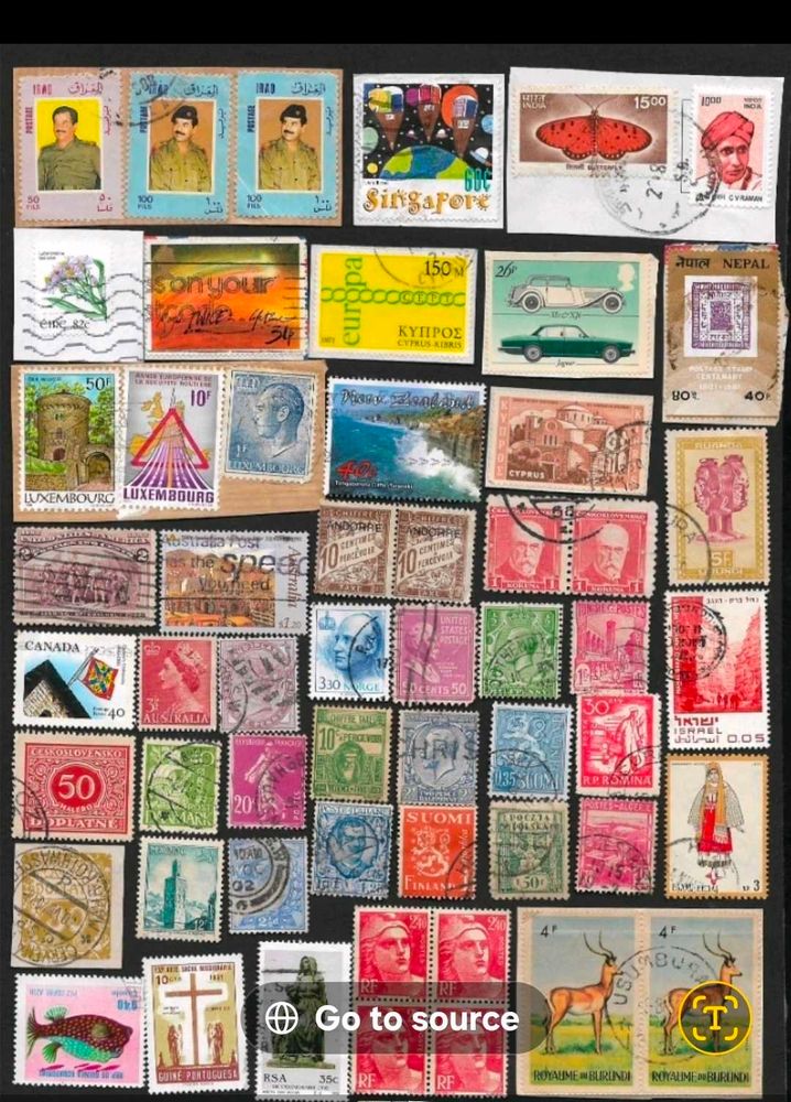 70 Vintage Netherlands Postage Stamps Collection